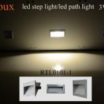 indoor wall recessed mounted led path light 1x3W