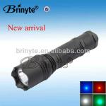 New Arrive D158 White/Red/Green/Blue Beam Color LED Hunting Flashlights
