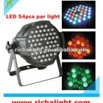 54pcs rgbw led par 64 rgb dmx stage lighting/3w led par can stage light