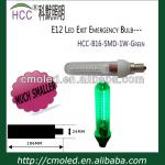 green E12 emergency exit sign led bulb light 0.75W with 100lm/w efficiency