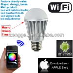 Music+Group+Timer WiFi LED Bulb,Wifi rgbw led bulb light,E26 E14 E27 LED WiFi Bulb