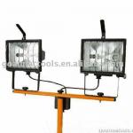 Halogen lamps on telescopic stand