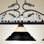 black shades billiard lamp