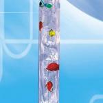 (8cm diameter)decorative led color change water craft table lamp with fish,
