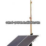 Mobile solar LED lighting tower