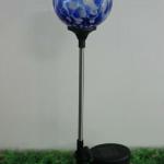 Solar garden light -matal pole, bule color glass ball