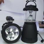 Dual rechargeable hand crank led spotlights &amp; camping lantern