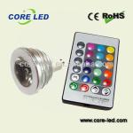 3W RGB with remote controller MR16 led spotlight