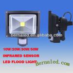Outdoor security light with infrared sensor