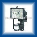 Aluminium halogen floodlight with motion sensor