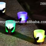 4PCS/SET butterfly design candle holder with glass cup
