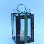 Lantern With Coloured Ribbon For Candles