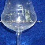 Transparent glass goblet