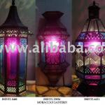 Moroccan Lantern With Coloured Glass
