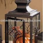 Black metal lantern for harvest or home decor lantern lamp