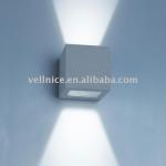 Square pure aluminium COB 6W LED outdoor wall lamp IP54 / COB LED light