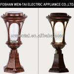 good looking red brown colour solar fence post lights