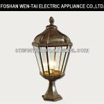 big size clear line glass outdoor pillar gate light in AL