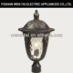 european style aluminum fence post light