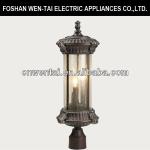 Vintage outdoor pillar lamp aluminium for gate lights(DH-4053)