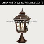 antique aluminum pillar light For outdoor