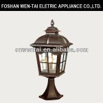 antique aluminum pillar light For outdoor