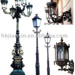 5 lantern iron street light