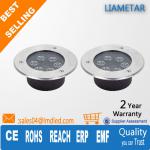 IP65 Good Heat Aluminum 6*1W tempered glass cover outdoor waterproof led outdoor underground lighting