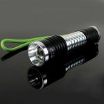 Silver 2000 Lm Zoomable CREE XM-L T6 LED Stainless Steel Flashlight Torch 18650