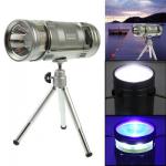 High Power 6000mA Lithium battery Purple and White LED Fishing Light with Tripod Stand