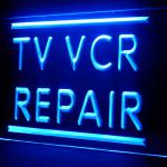 140027B Tv Vcr Repair Television Interactive Affordable Reorder LED Light Sign