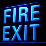 120072B Luminescent Safe Certified Fire Exit Emergency Exhibit LED Light Sign