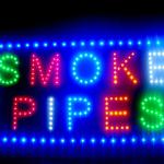 60047 Smoke Pipes Cuban Enthusiasts Ashtray Vintage Collection Hookah LED Sign
