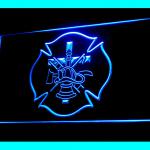 150027B Firefighter Axe Ladder Fire Chemicals Quickly Display LED Light Sign