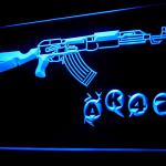 220047B Ak47 Kalashnikov Airsoft Weapon Machine Attack Exhibit LED Light Sign