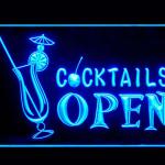 170174B Open Cocktails Wedding Reception Celebration Mycologist LED Light Sign