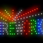 3Q0560 Fireworks Colourful Impressive Anniversary Extravaganza Light LED Sign