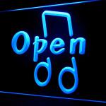140021B Open Music Playing Intervention Verbal Equipment Bar Club LED Light Sign