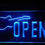 140086B Open Guitar Music Equipment Lession Awesome Drums Solid LED Light Sign
