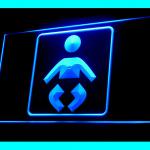 120128B Baby Care Nursery Room Diapers Towel Disinfectant Service LED Light Sign