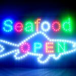 60046 Seafood Sea food PLATTERS Tempting Buffet Oysters Dining Sunshine LED Sign