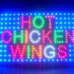 60062 Hot Chinken Wings Grill Juicy Spicy Sweet Buffalo Chicken Sauce LED Sign