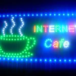 60036 Internet Cafe Wireless Efficient Interesting Comfortable Leisure LED Sign