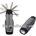 Multi function torch with 8 in 1 hardware tools