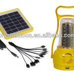 5W Protable solar camping light with radio and mobile charger