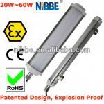 LED explosion proof fluorescent lighting fixture