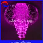 LED fiber optic lantern chandelier