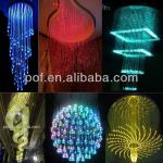 Sauna fiber lights, color changing crystal chandelier