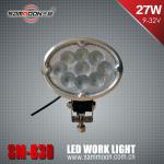 oval 27w cree led machine work light, led construction light, off road vehicle light_SM-630