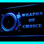 140073B Weapon Of Choice Rap Dj Mixer Rave Party Guitar Player LED Light Sign 100001B